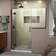 preview thumbnail 21 of 23, DreamLine Unidoor-X 62-62 1/2 in. W x 72 in. H Frameless Hinged Shower Door - 62" - 62.5" W Oil Rubbed Bronze Finish