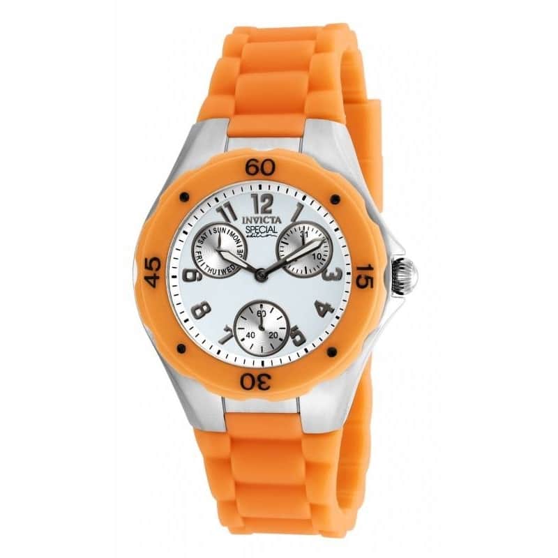 Invicta Women's 18792 'Angel' Chronograph Orange Silicone Watch