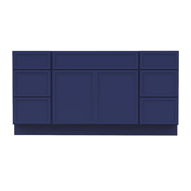 Vanity Art 66" Birch Freestanding Bathroom Vanity Cabinet without Top
