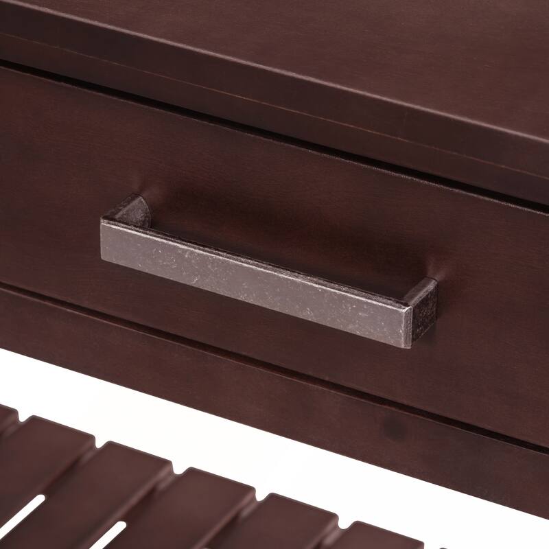 U_Style Stylish Entryway Console Table with 4 Drawers and 2 Shelves