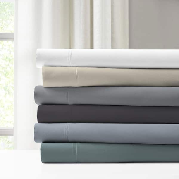 slide 2 of 45, Color Sense 100% Cotton 300TC Ultra-Soft & Silky Wrinkle-Resistant Sheet Set Beige - Queen