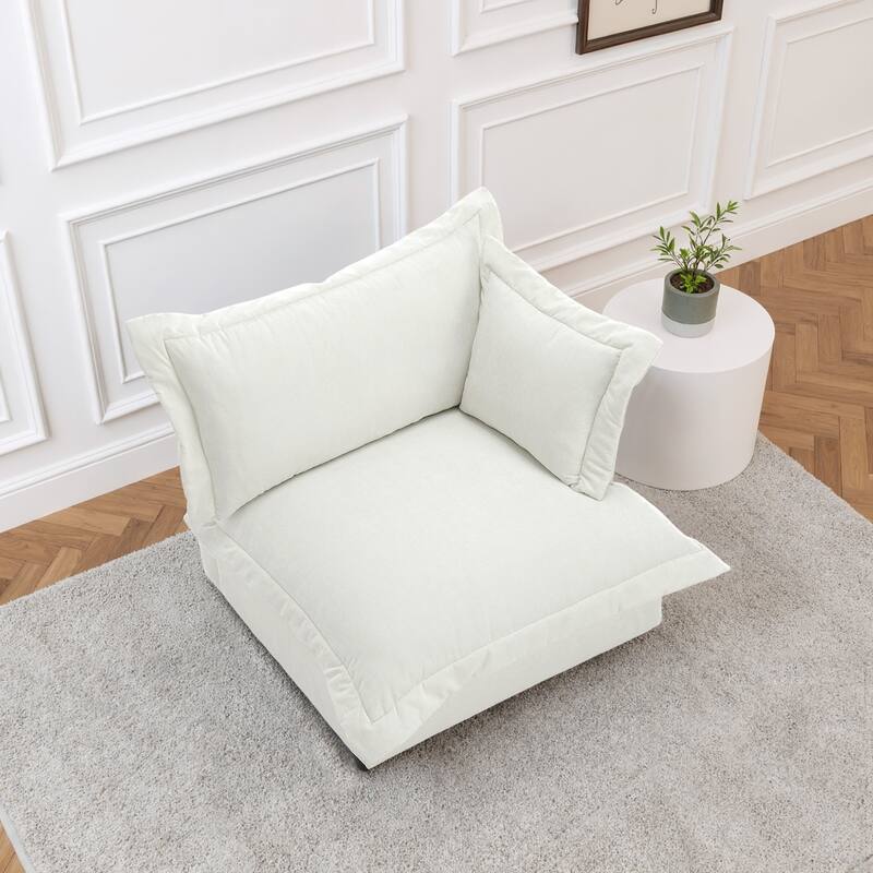 Upholstered Chenille Arm Club Chair Cloud corner cahir