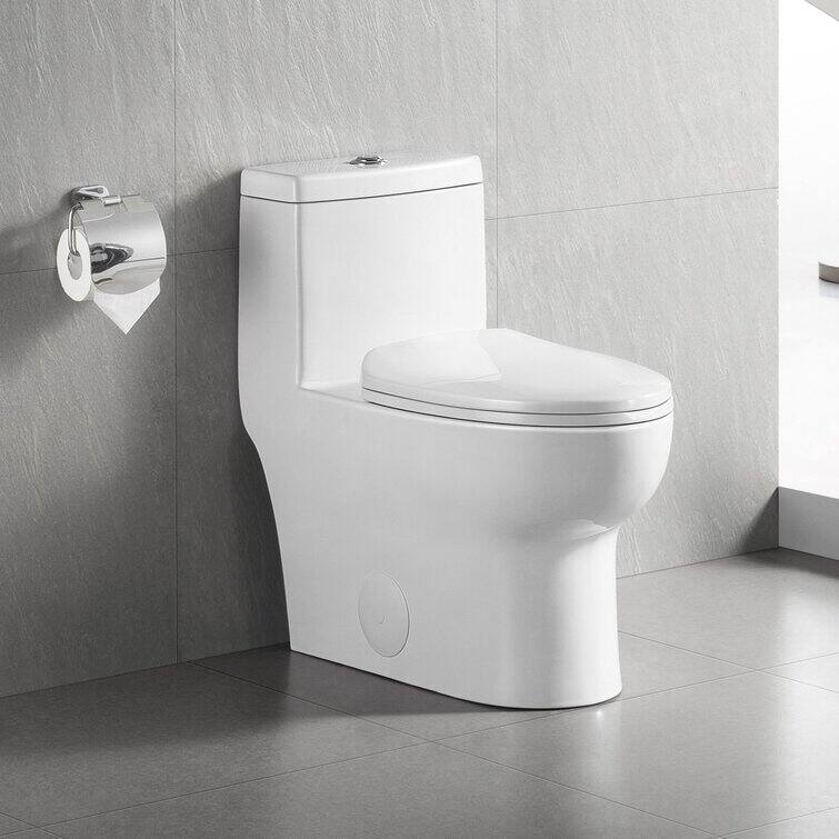 DeerValley Ally Dual Flush Elongated One-Piece Toilet (Seat Included) - N/A