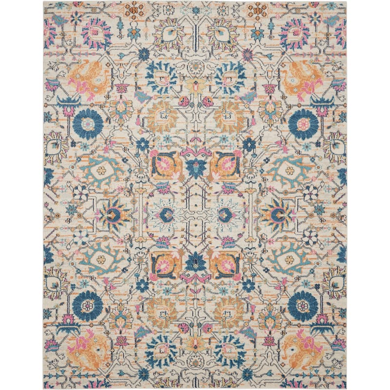 Nourison Passion Boho French Country Floral Area Rug.