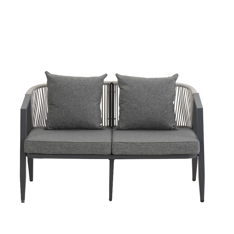 Anmytek Stylish All-Weather Durable Comfortable Outdoor Seating Set for Patios Lawns Poolsides