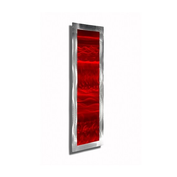 Statements2000 Red/Silver Abstract Metal Wall Art Accent Sculpture Decor by Jon Allen - Inner Fire 2