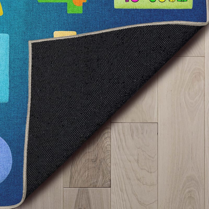 Well Woven Crayola Vibrant Modern Classroom Playroom Kids Rug