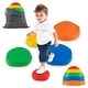 preview thumbnail 1 of 18, Gymax 5 PCS Stepping Stones for Kids w/Storage Bag for Motor Skills Dark Multicolor