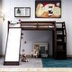 preview thumbnail 2 of 7, Twin Size Modern High Guardrail Loft Bed with 3-Storage and Slide