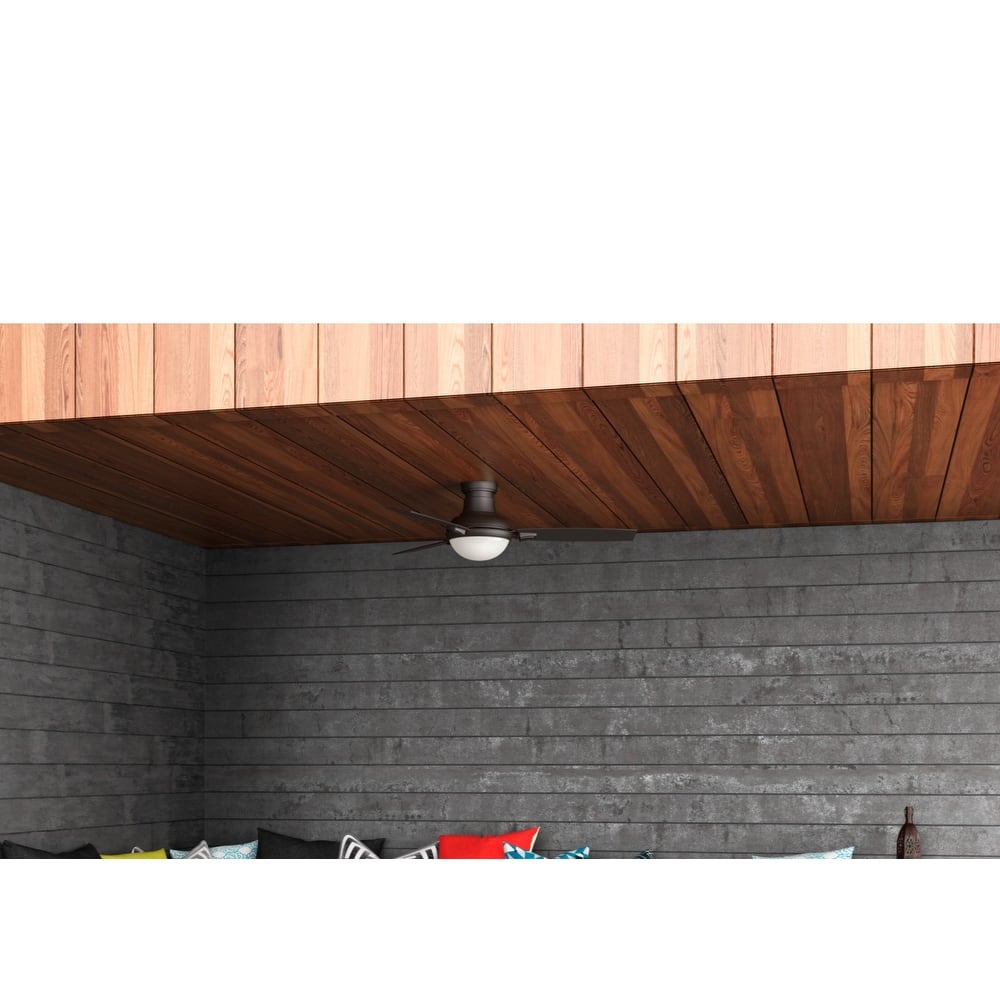 Casablanca 54" Verse Outdoor Ceiling Fan with LED Light Kit and Handheld Remote - DAMP RATED!