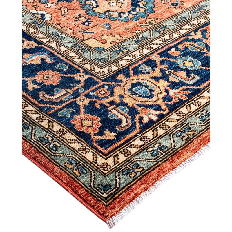 Serapi One-of-a-Kind Hand-Knotted Area Rug - Orange - 9' 0" x 11' 9"