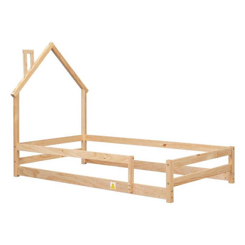 Twin Size Wood bed with Fences