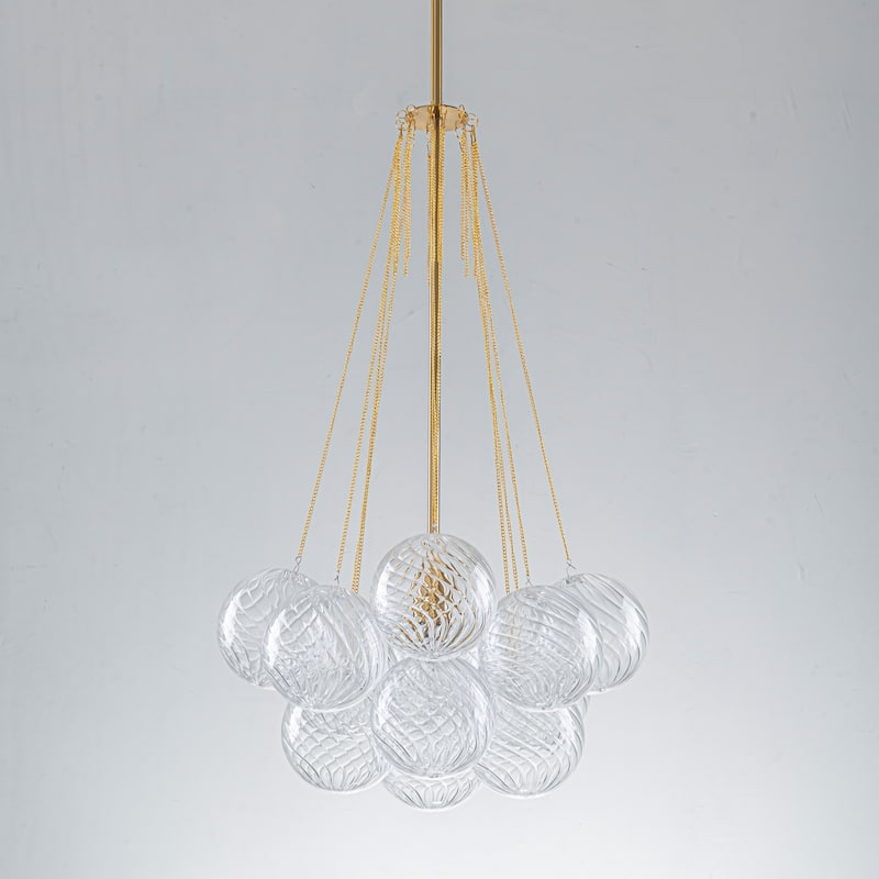 1 - Light Sputnik Glass Bubble Sphere Chandelier for Dinning Room - 45.1 in. W x 20 in. H