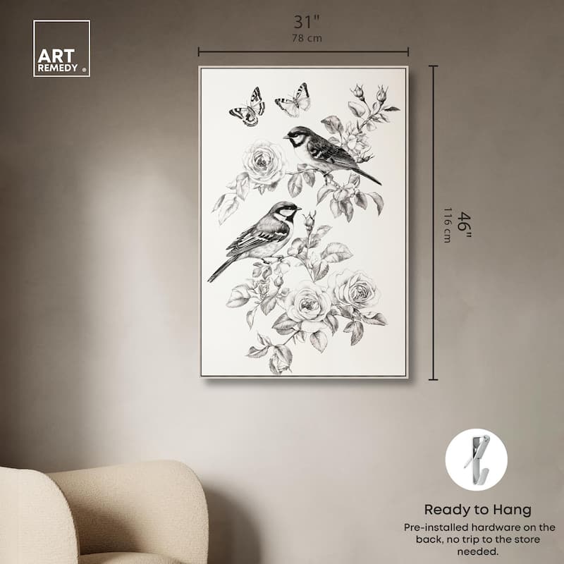 Perched Pair I Canvas by Art Remedy