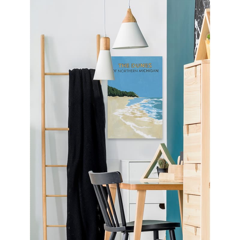 'The Dunes of Northern Michigan' Painting Print on Wrapped Canvas
