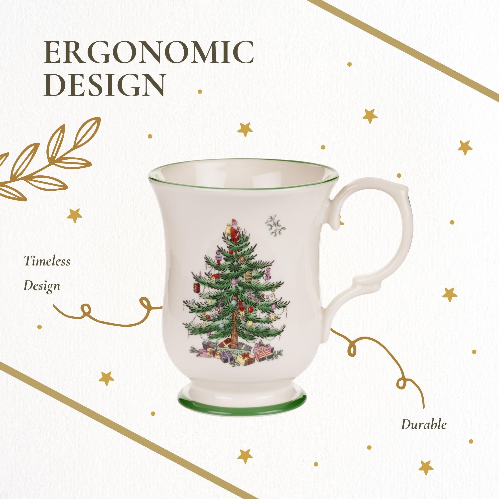 Spode Christmas Tree Romantic Shape Footed Mug - Overstock - 38334445