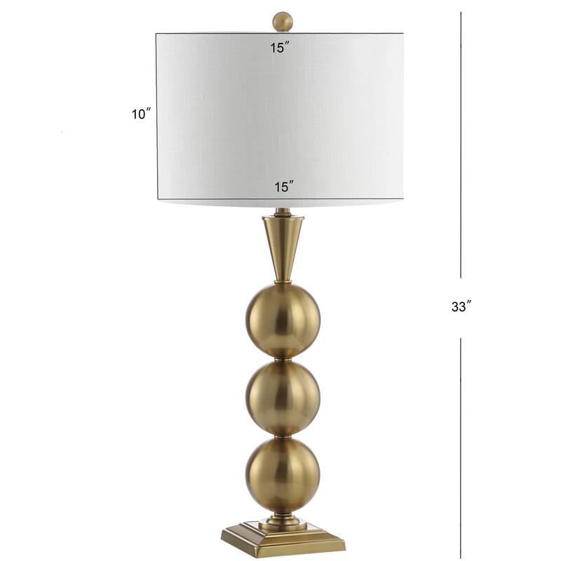 June 33" Metal LED Table Lamp, Brass by JONATHAN Y