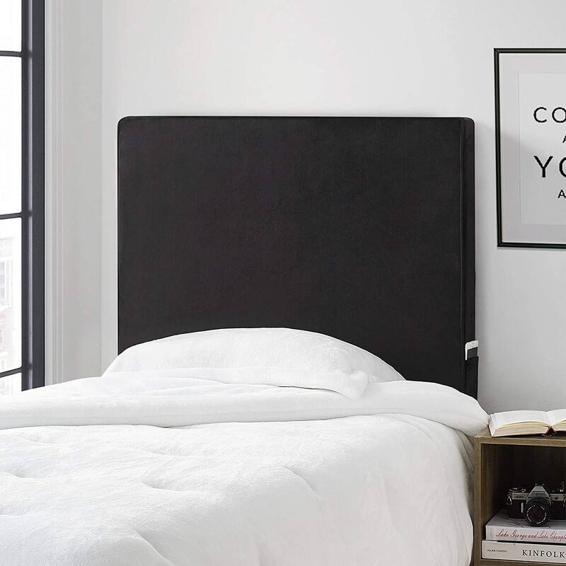 Rainha® Memory Foam Plush Cushioned Dorm Headboard by DormCo - Black