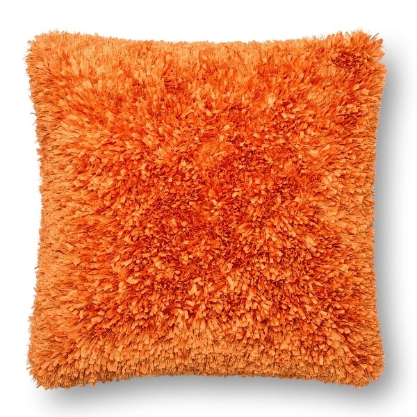 Solid Ribbon Shag 22 in. Throw Pillow OR Cover Only On Sale