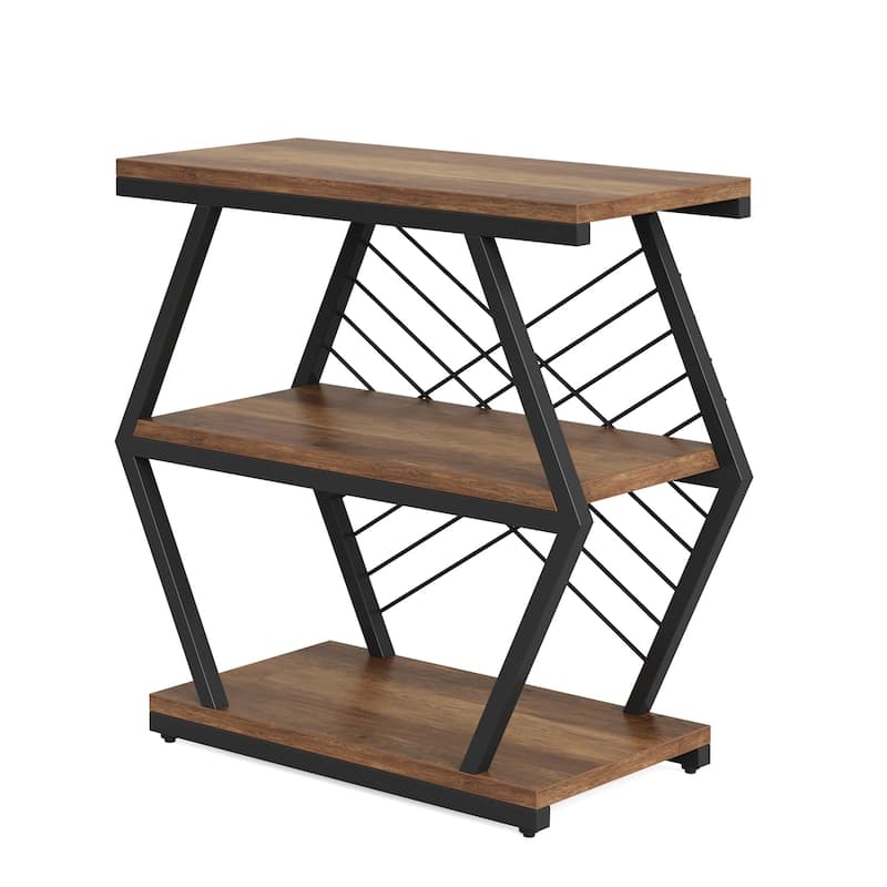 3-tier Rectangular End Side Table for Living Room
