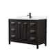 Option Dark Espresso / White Quartz Top / Matte Black
