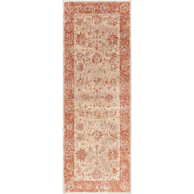 Livabliss Brienne Traditional Area Rug - 2' 7" x 7' 3" - Flame