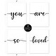 preview thumbnail 5 of 3, Inspirational Quote Wall Decor Art Prints (Set of 4) - Black and White Modern Contemporary Minimalist Typography So Loved