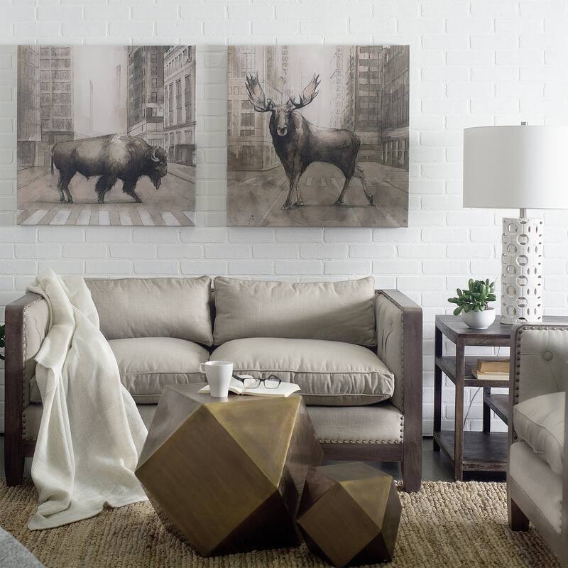 Wright Medium Brown Solid Wood Multi-Shelf End Table