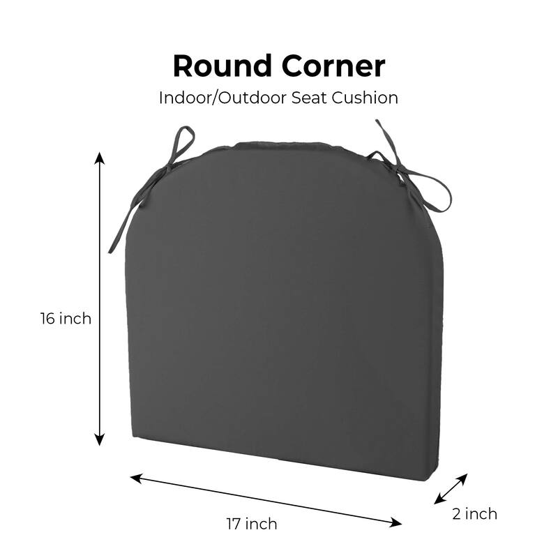 Set of 4 Solid Soft Outdoor Patio Deep Seat Cushion