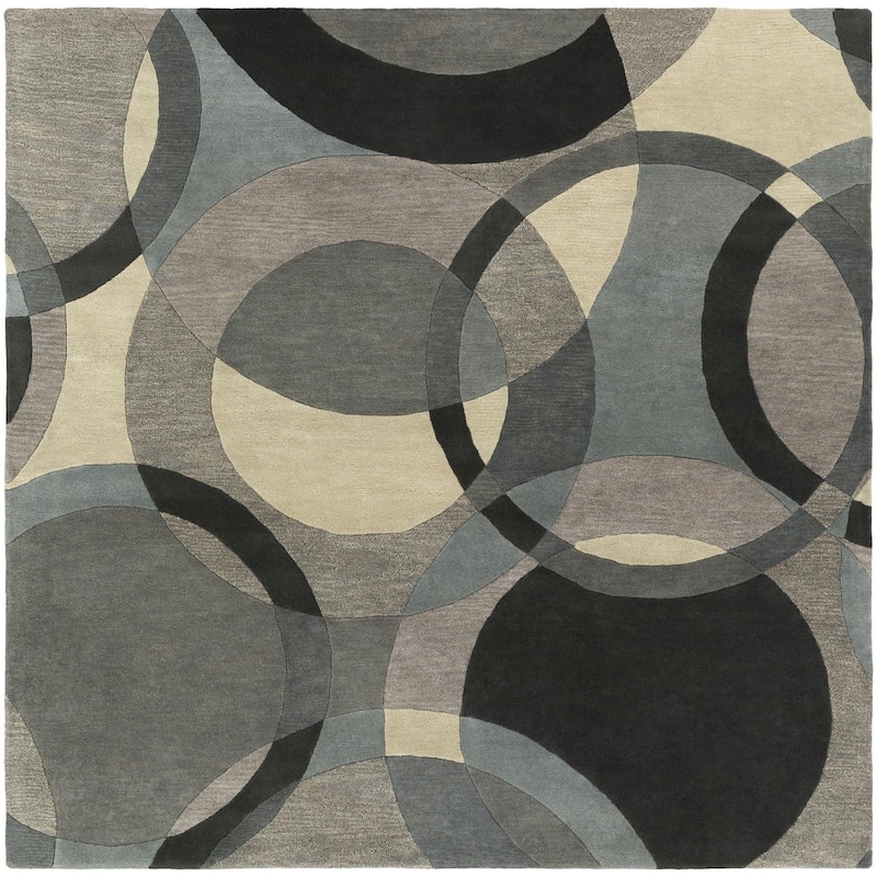 Livabliss Forum Mid-Century Geometric Hand Tufted Area Rug - Grey - 8' x 8' Square