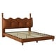 preview thumbnail 17 of 19, Calka Luxury Upholstered PU Leather Bed by Christopher Knight Home