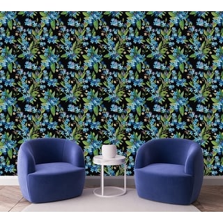 Little Blue Flowers Wallpaper Peel and Stick and Prepasted - Bed Bath ...