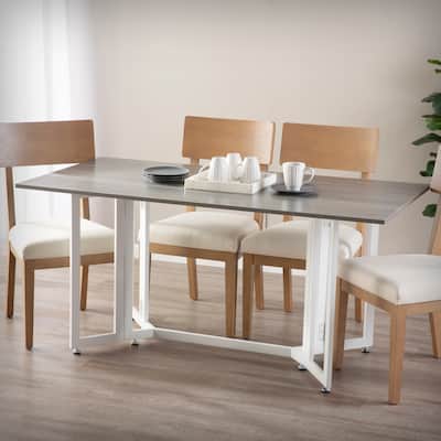 SEI Furniture Driness Grey Drop Leaf Table