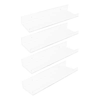 Acrylic Floating Shelves for Wall, Clear Acrylic Shelves for Bathroom Bedroom Living Room and Kitchen Room Wall Display Shelf