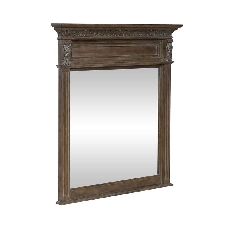 Carlisle Court Chestnut Finish Landscape Mirror