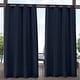 preview thumbnail 15 of 42, ATI Home Indoor/Outdoor Solid Cabana Grommet Top Curtain Panel Pair 54X120 - Navy