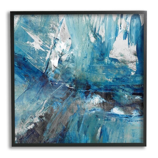 Stupell Industries Lively Blue Paint Movement Abstract Bold Composition ...