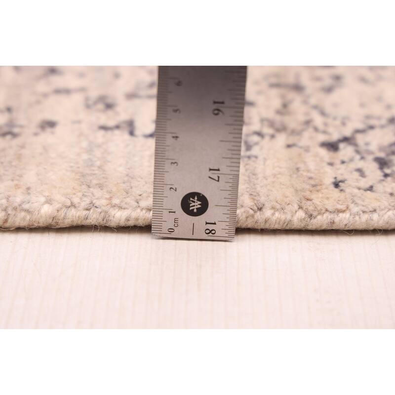 ECARPETGALLERY Hand Loomed Elysian Beige, Dark Grey Rug - 8'0 x 9'10