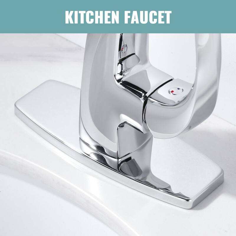 WOWOW Stainless Faucet Deck Plate, Fits 1 to 3 Hole Sinks, 5 Finishes
