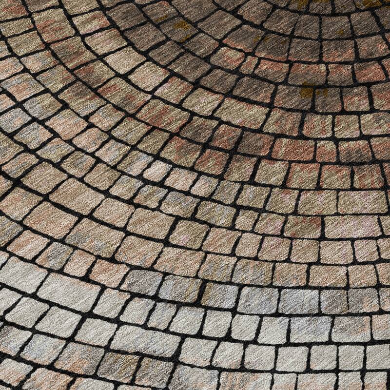 Machine Washable Indoor/ Outdoor Mosaic Rome Chantille Rug