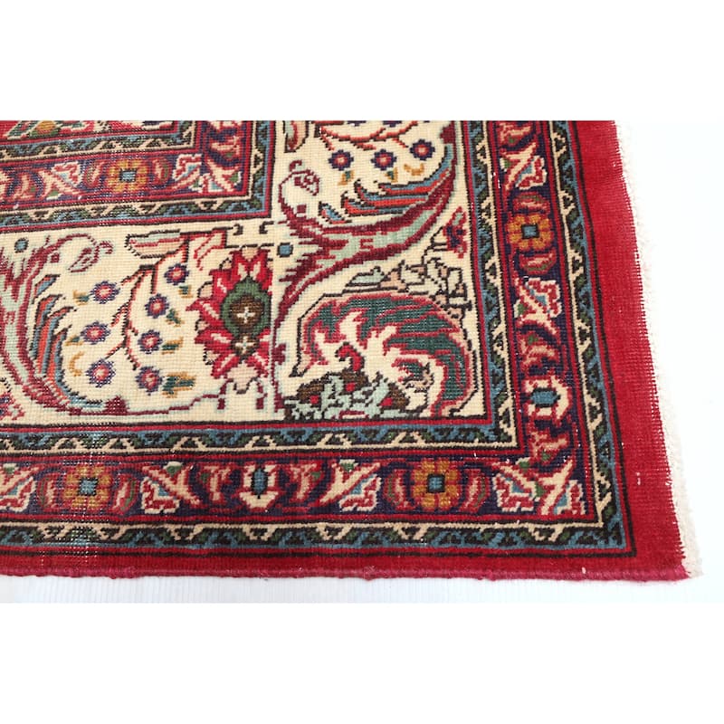 ECARPETGALLERY Hand-knotted Antalya Vintage Red Wool Rug - 8'2 x 11'3