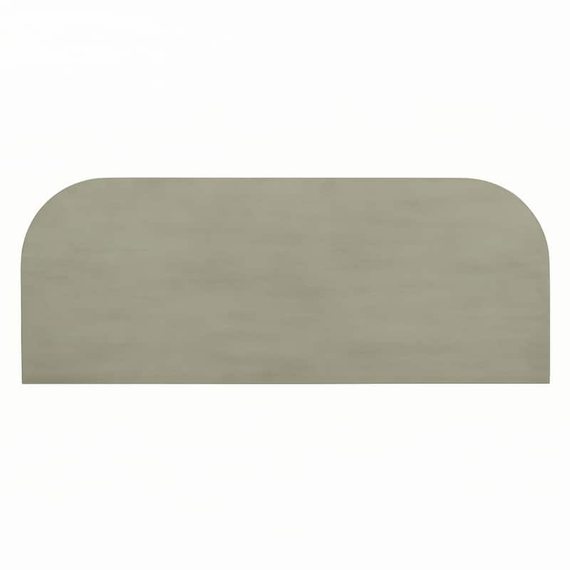 Narrow Console Table with Curved Corner (Gray)