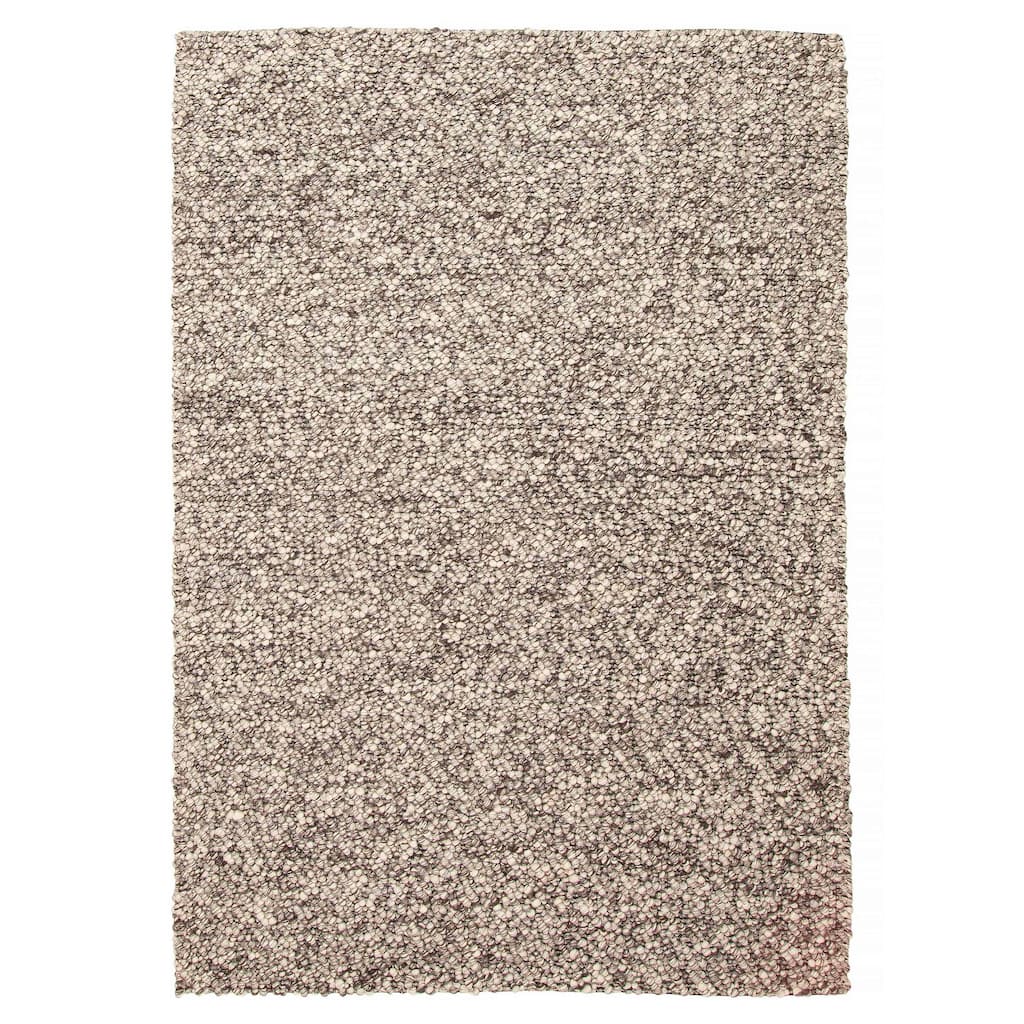 ECARPETGALLERY Braid weave Sienna Dark Brown Wool Rug - 5'3 x 7'6