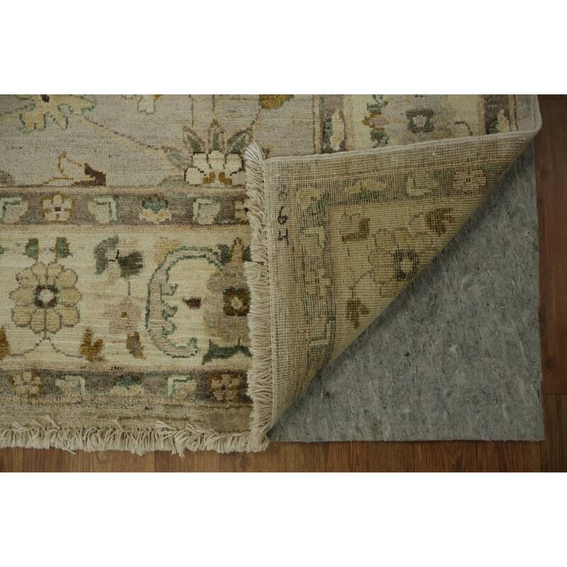 Hand Knotted Oriental 100% Wool Carpet Traditional All-Over Greys & Charcoal Ziegler Area Rug - 8' 10'' X 6' 0''