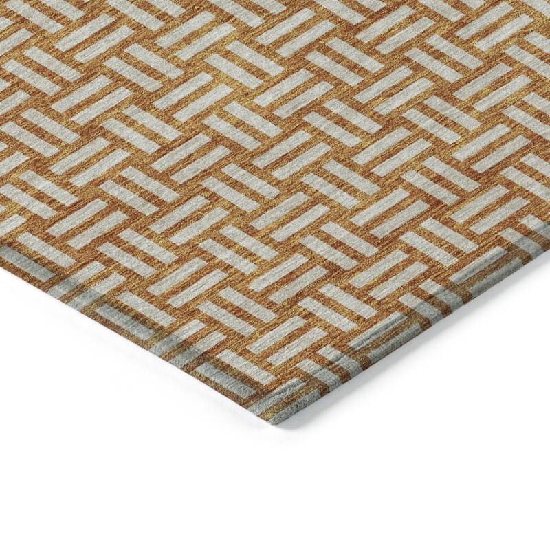 HomeRoots Geometric Transitional Rectangle Outdoor Rug
