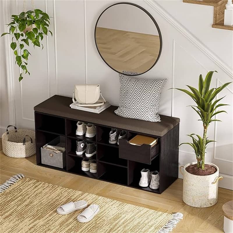 Shoe Bench - 11.8"D x 40.9"W x 18.9"H