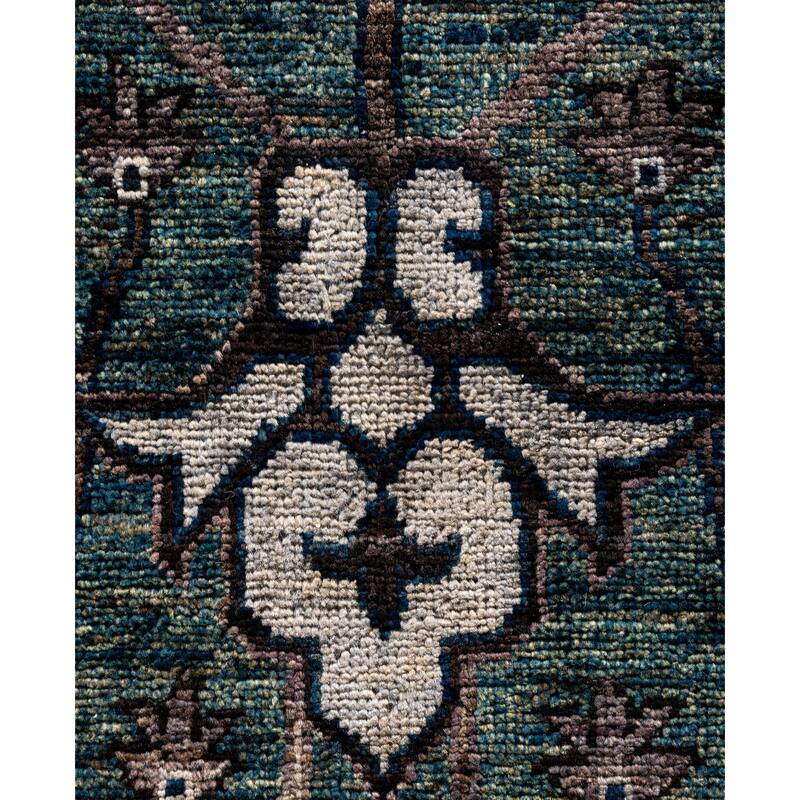 Serapi One-of-a-Kind Hand-Knotted Area Rug - Green - 9' 1" x 12' 0"