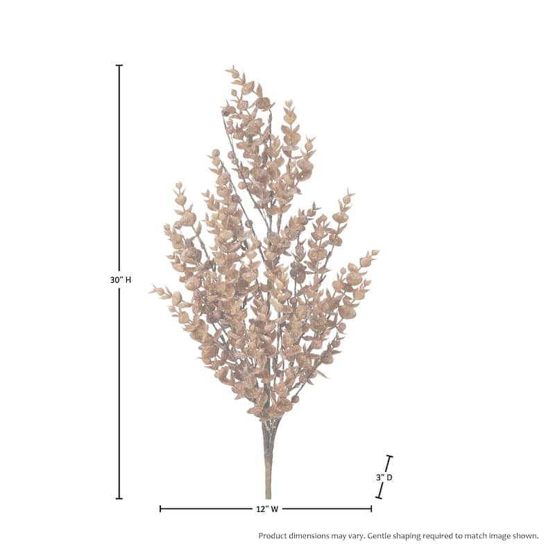 30" Iced Mini Eucalytptus Spray With Berry