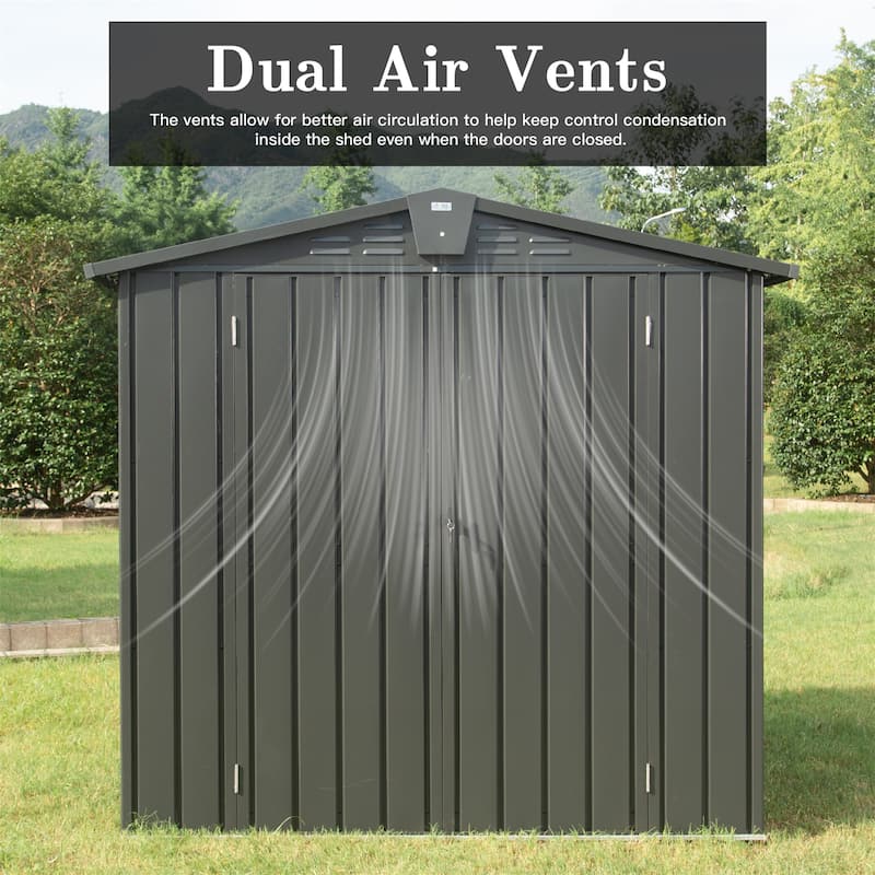6.5'x 4.2' Metal Garden Storage Shed