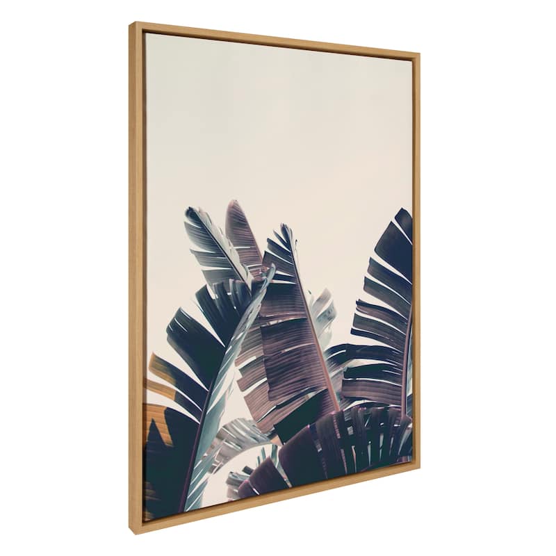 Kate and Laurel Sylvie Fahrenheit Framed Canvas by Alicia Bock - 28x38 - Natural